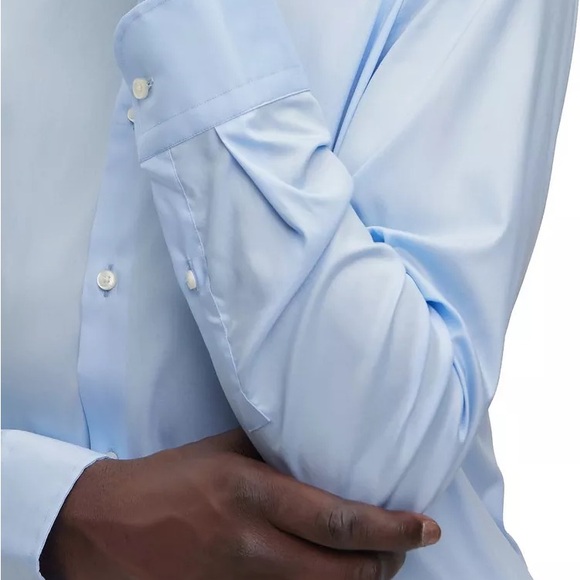 Hugo Boss s size Blue Dress Shirt men nwt 100% cotton - Picture 4 of 10